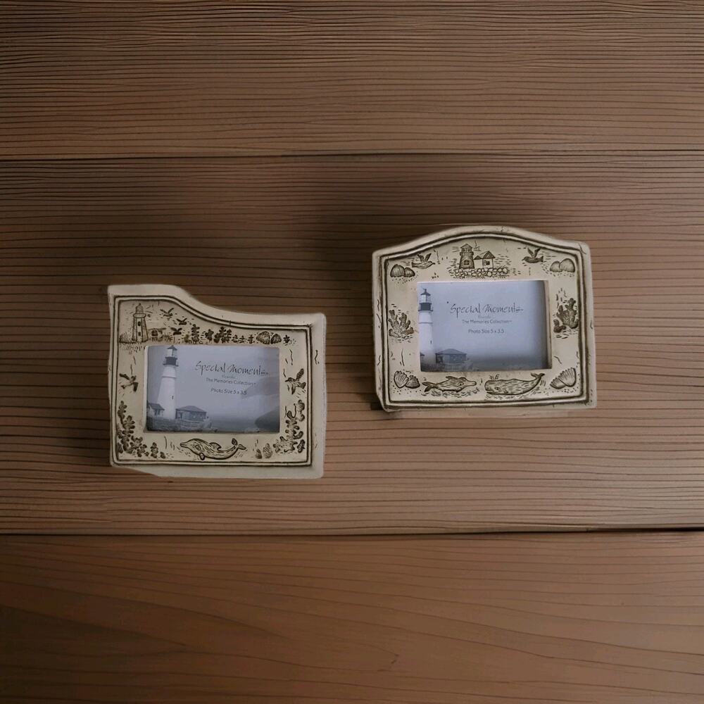 Figi Graphics Nautical Folk Art Faux Scrimshaw Photo Frame